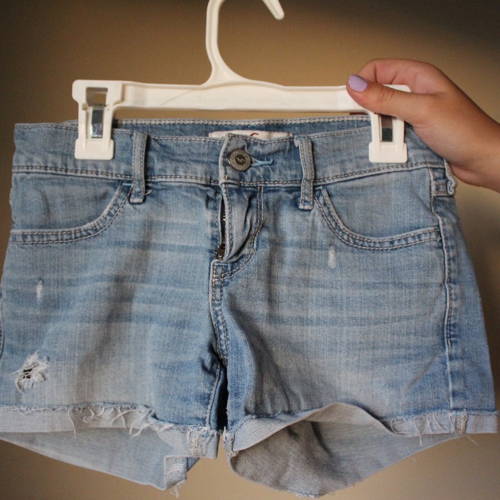 Light Blue Hollister Women's Jean Shorts